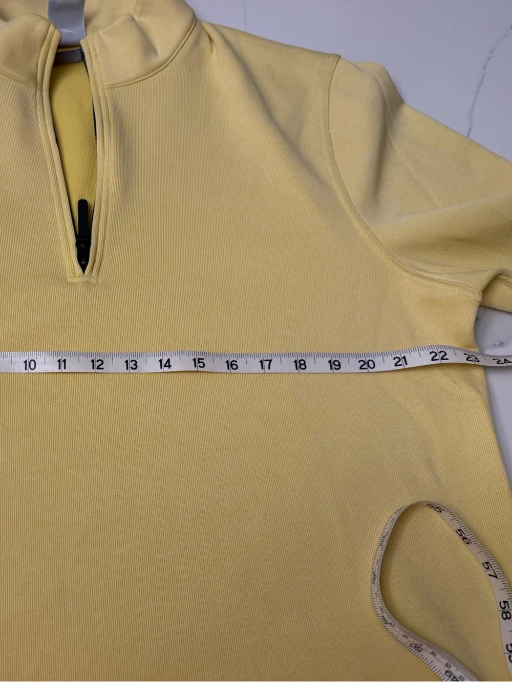 Nike Men's Yellow Quarter-Zip Sweater